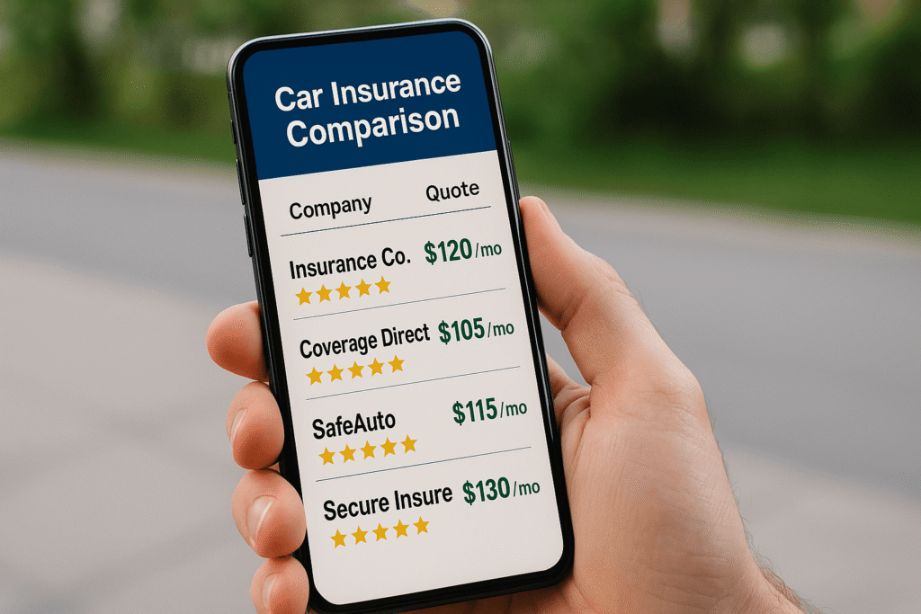 Mobile apps comparing best car insurance for young drivers